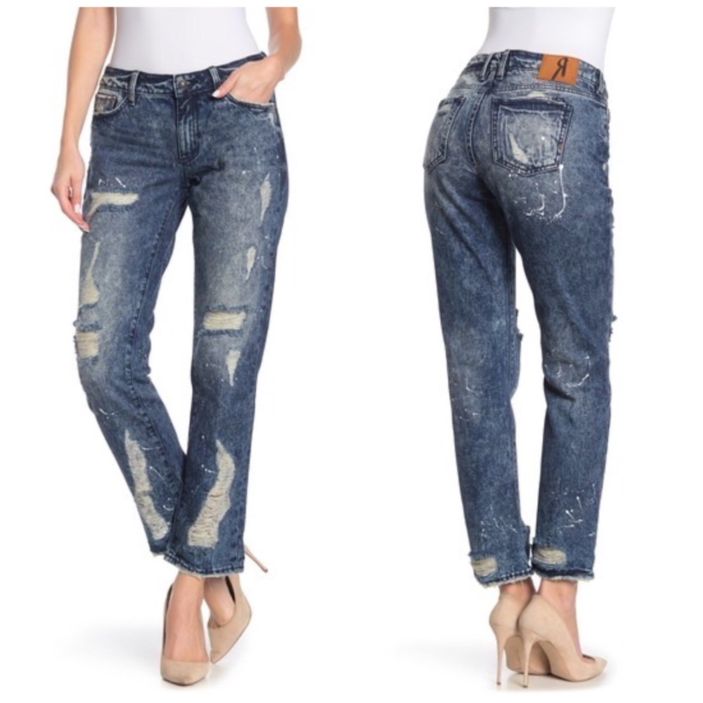 Rock Revival Remix Distressed Jeans